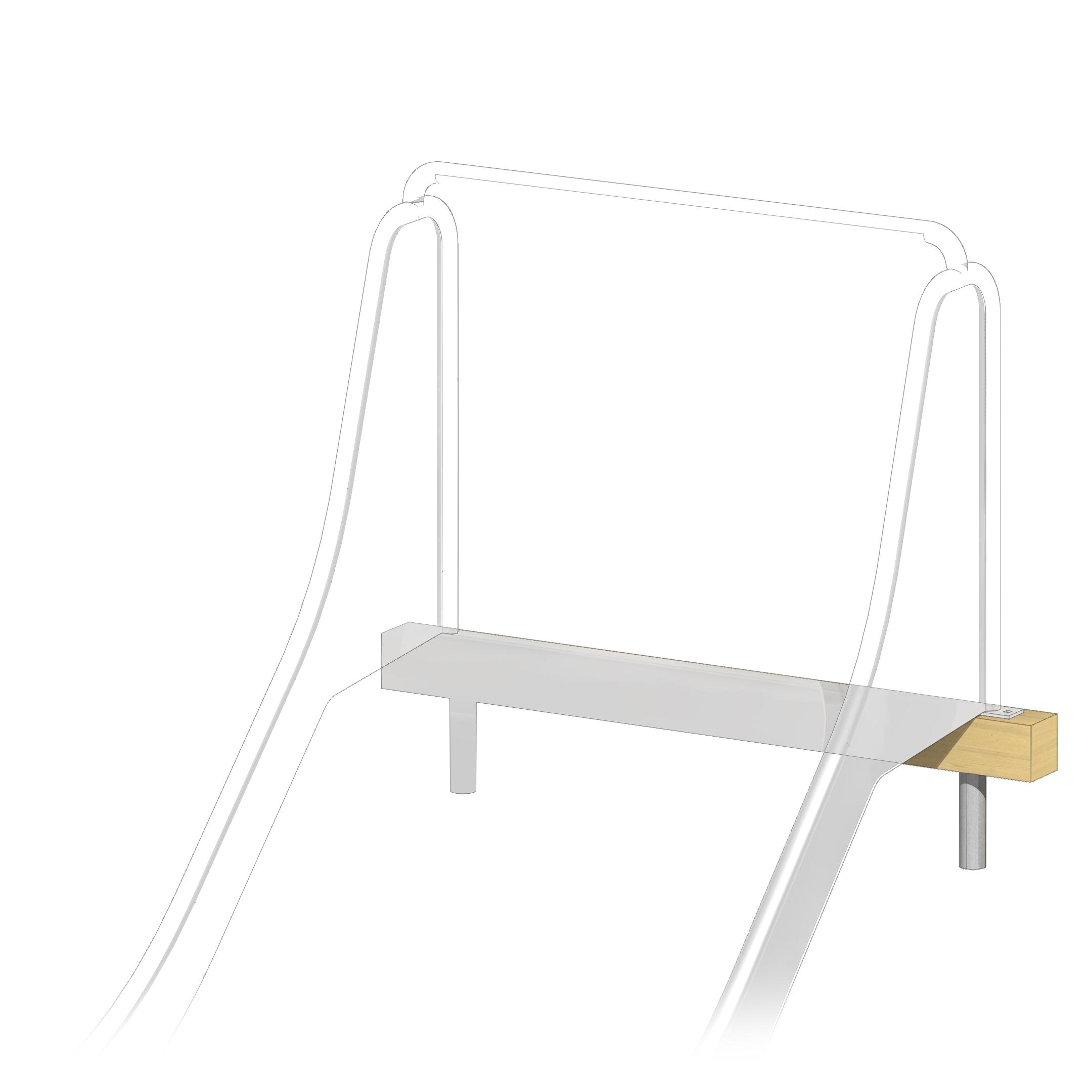 Rutschenbock für 100cm Hangrutsche Ansicht 2