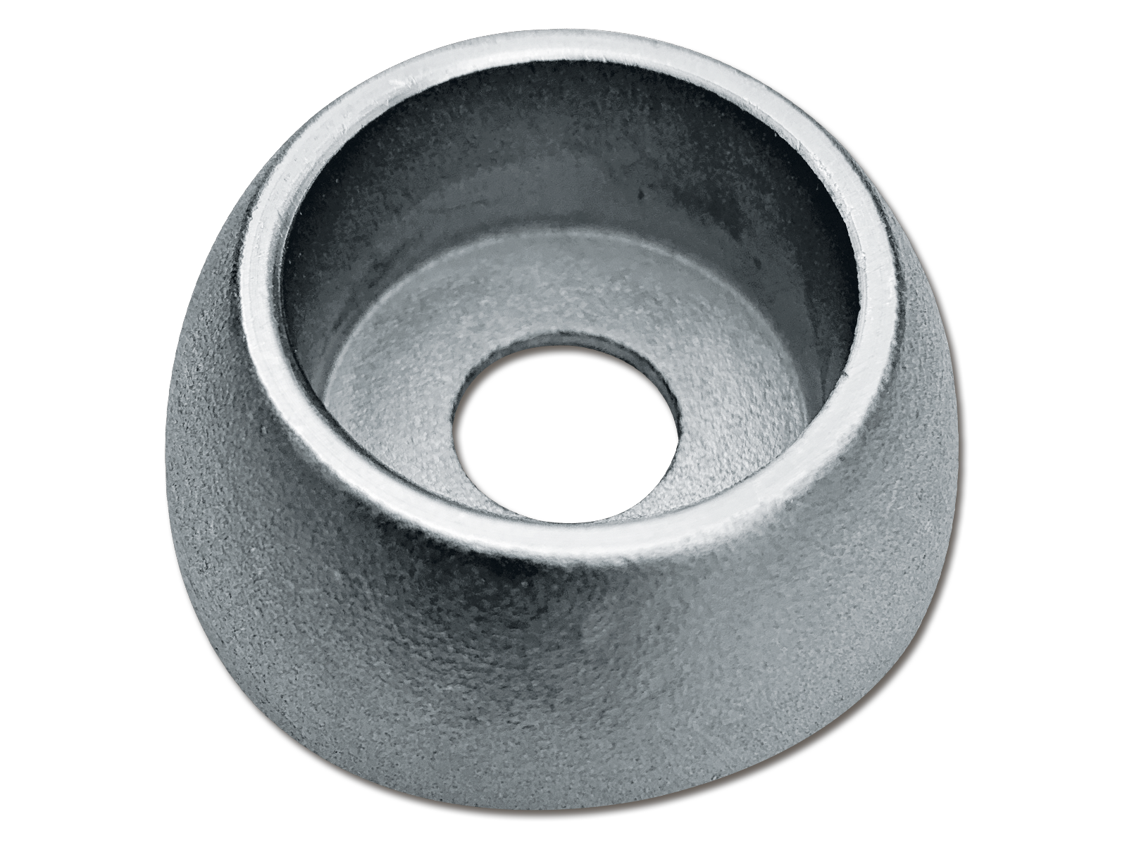 Edelstahl-Rosette gewölbt R = 50 mm, Innen-Ø 12.5/28 mm, Kinderland Neeser