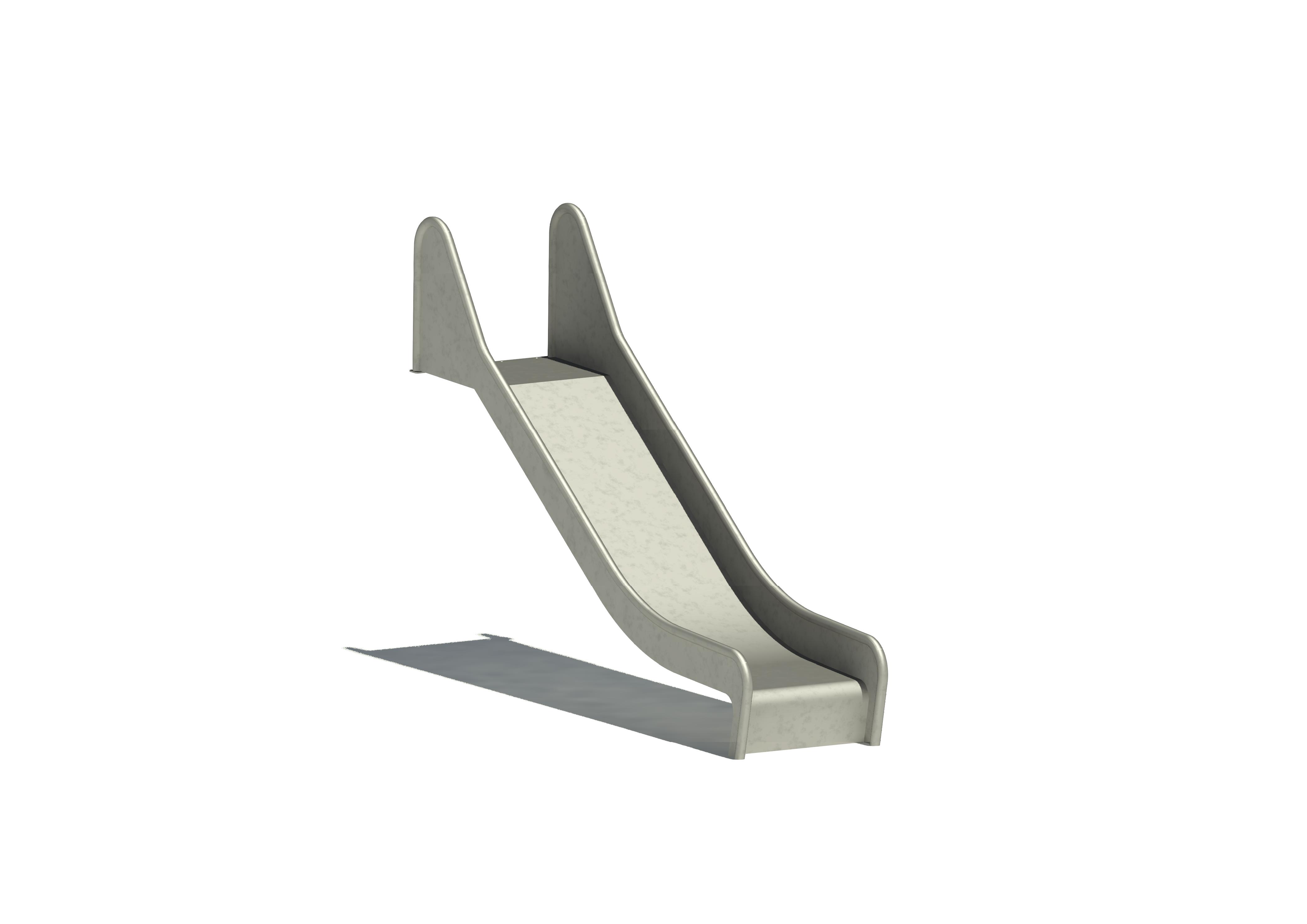 Anbaurutschbahn Edelstahl, ABH 95 cm, Breite 50 cm Ansicht 2