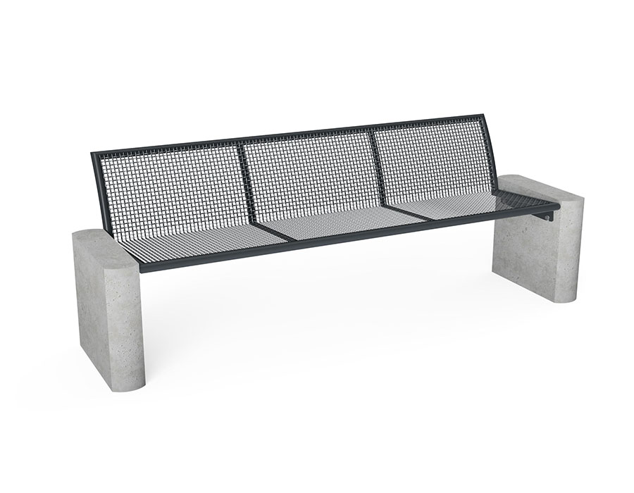 Parkbank Stahlgitter Ansicht 2