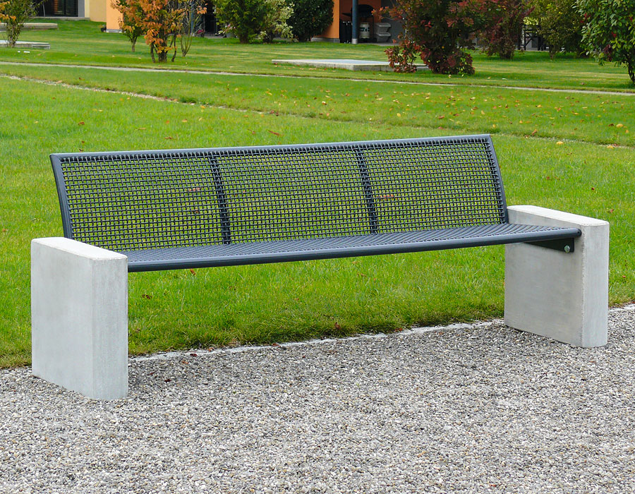 Parkbank Stahlgitter Ansicht 3