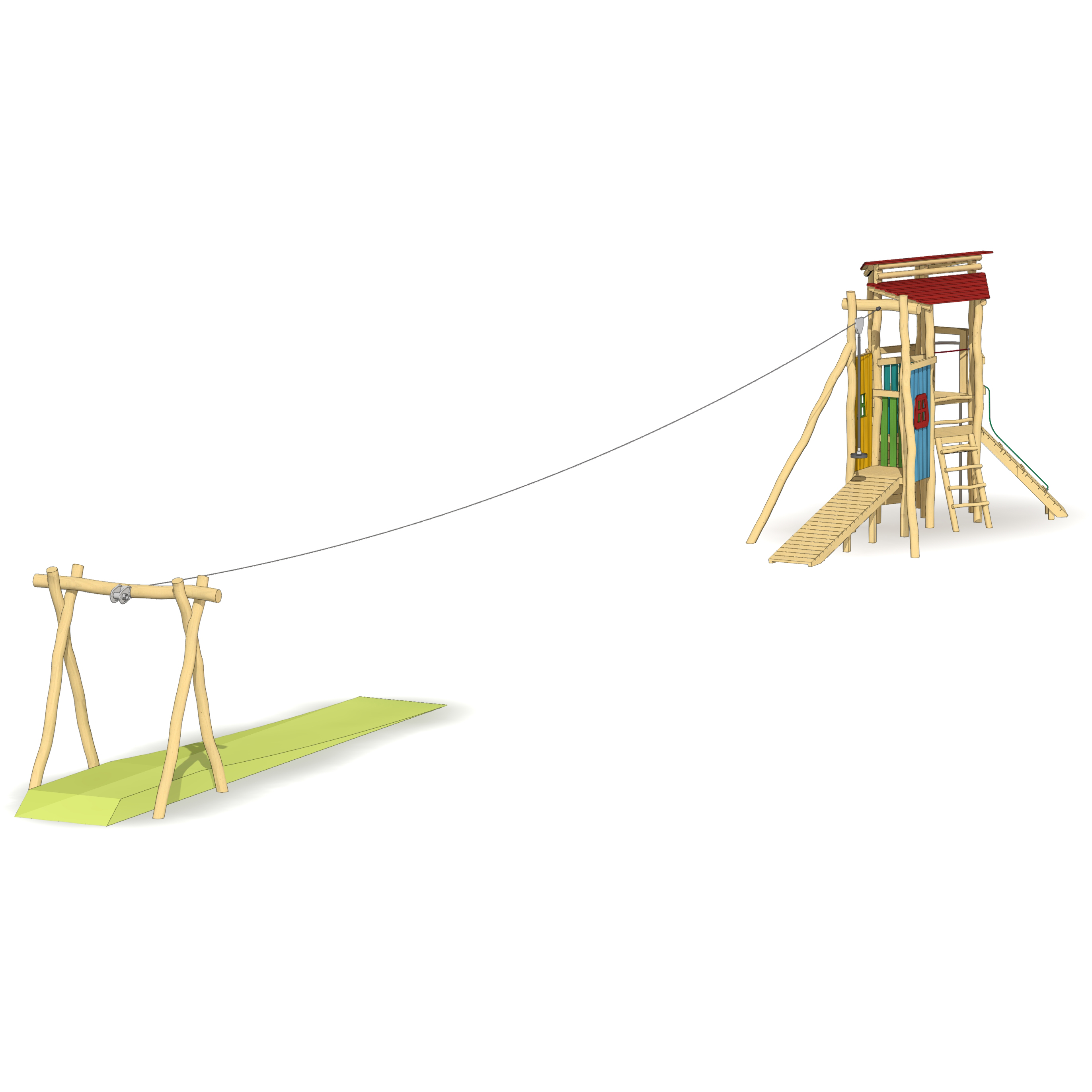 Spielanlage Freinsheim mit Seilbahn Ansicht 2