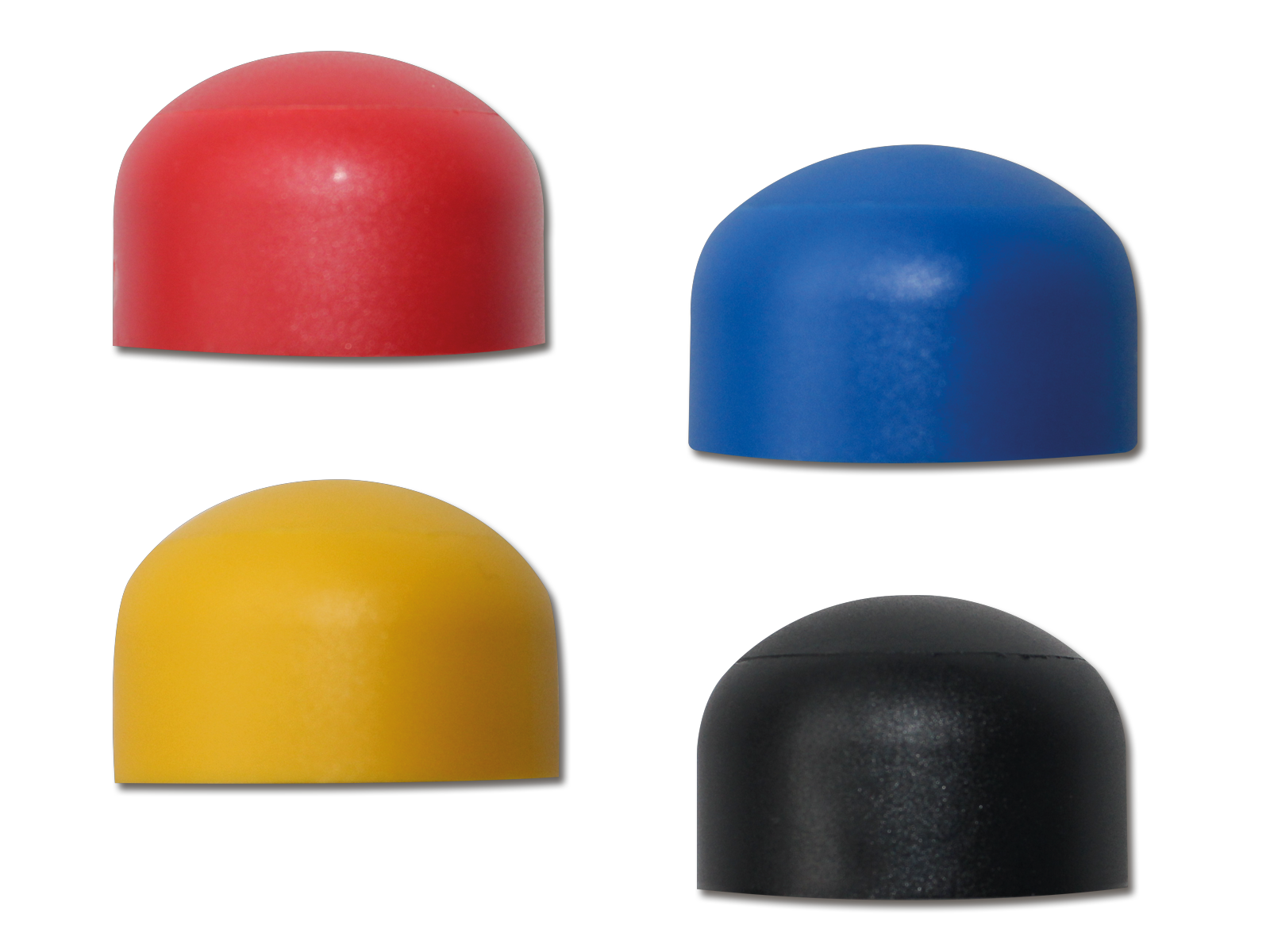Schraubenabdeckungen flach, Farbe gelb Ansicht 1