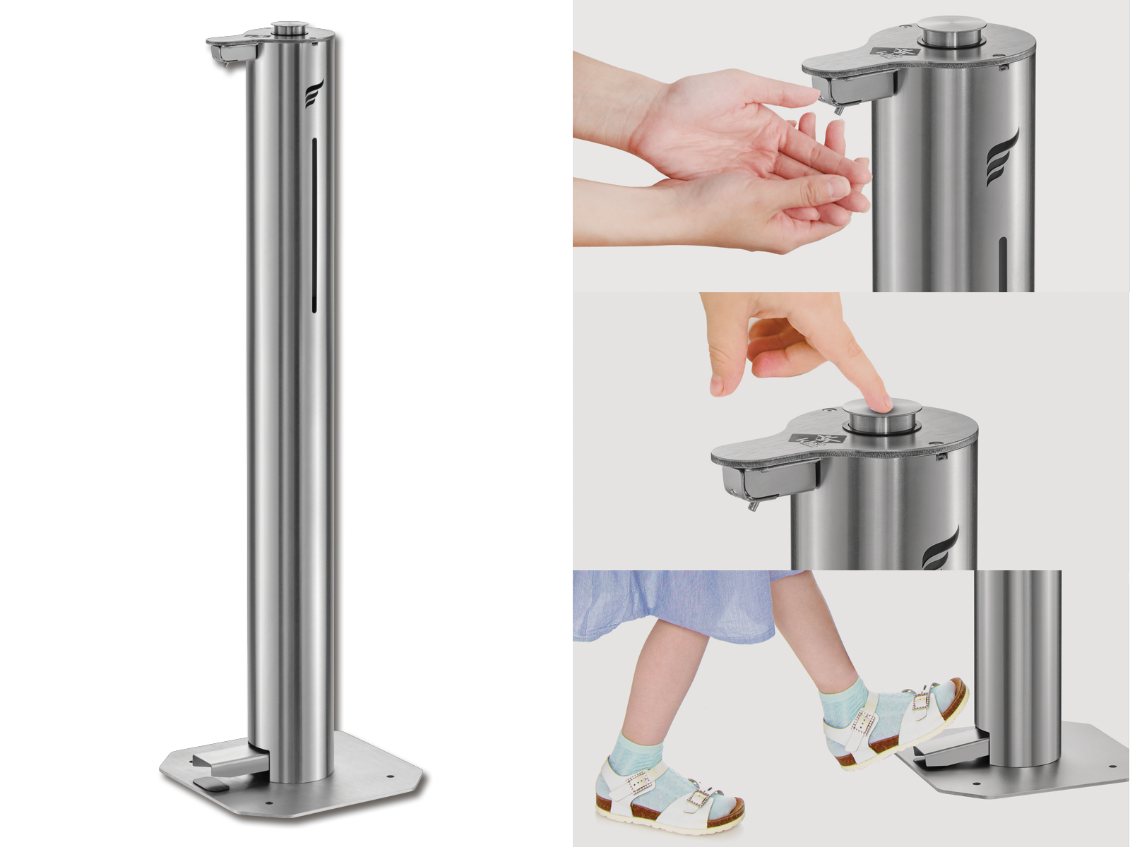 Outdoor Desinfektionsspender – Desinfektionssäule Ø 114 mm, Kinderland Neeser
