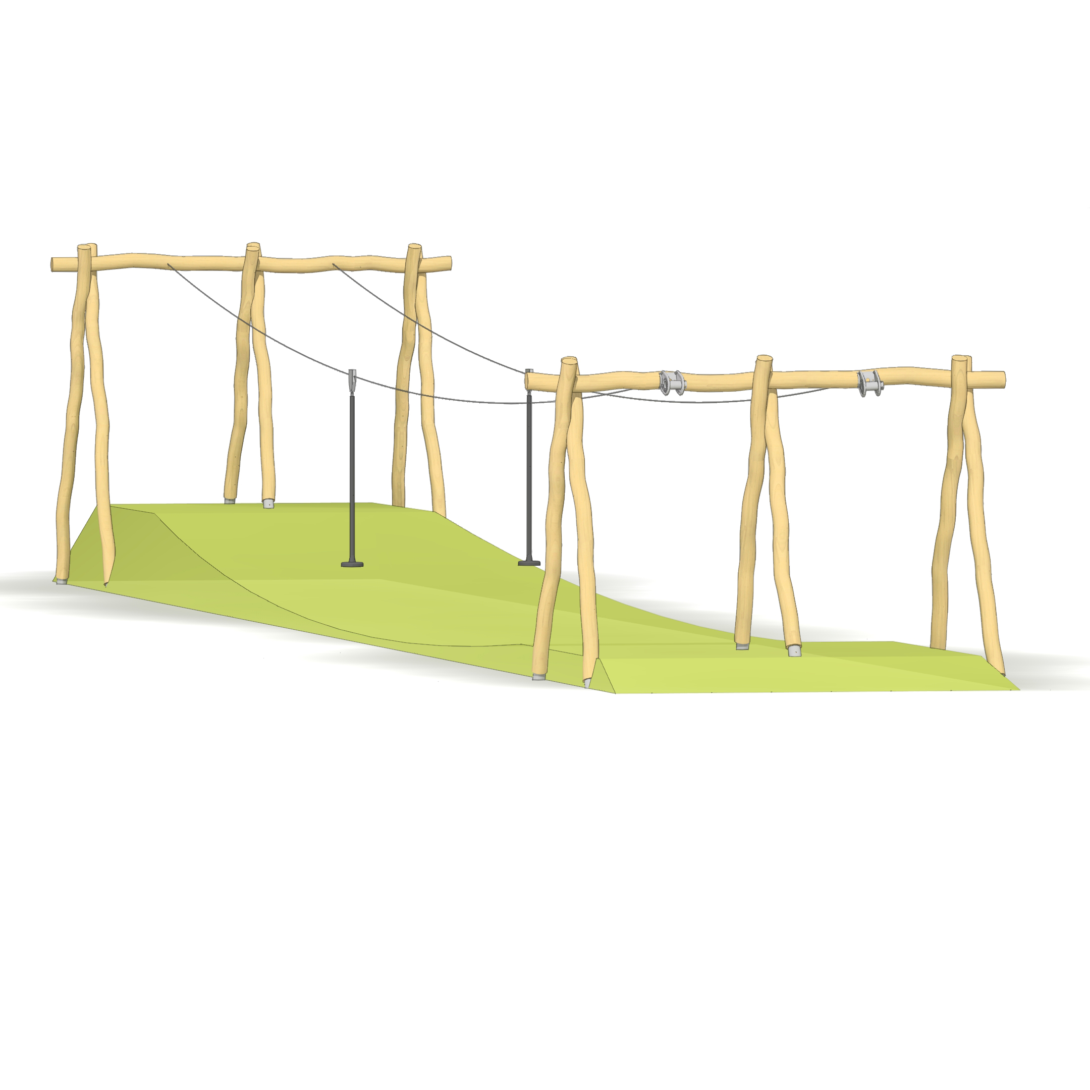 Doppel-Seilbahn 30m Ansicht 2