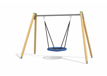 Nestschaukel 120 Holz-Metall Ansicht 3