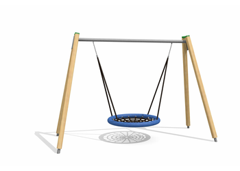 Nestschaukel 120 Holz-Metall Ansicht 4