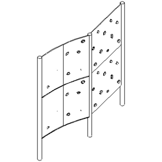 Boulderwand Ansicht 1