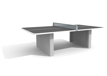 Tischtennis box gerundet mit Metallunterba anthraz. Ansicht 4