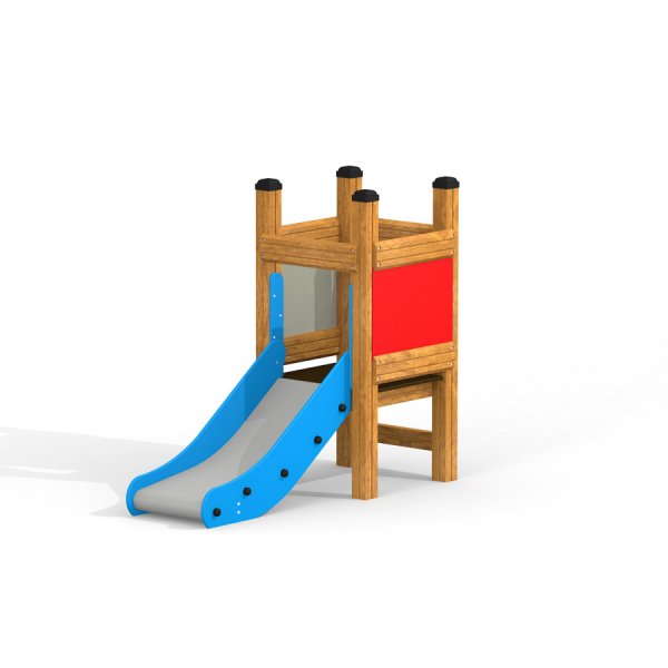 Mini Spielturm mit Rutsche Ansicht 2