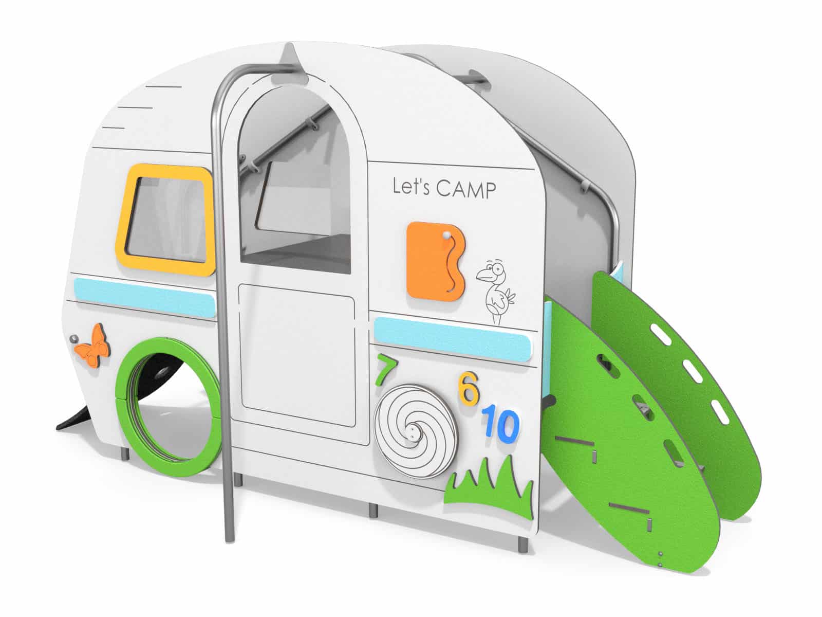 Spielhaus Campingwagen Ansicht 3