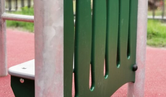 Kletterturm 2 mit 2er Schaukel steel, Bimbo Spielplatzgeräte (Hinnen AG)