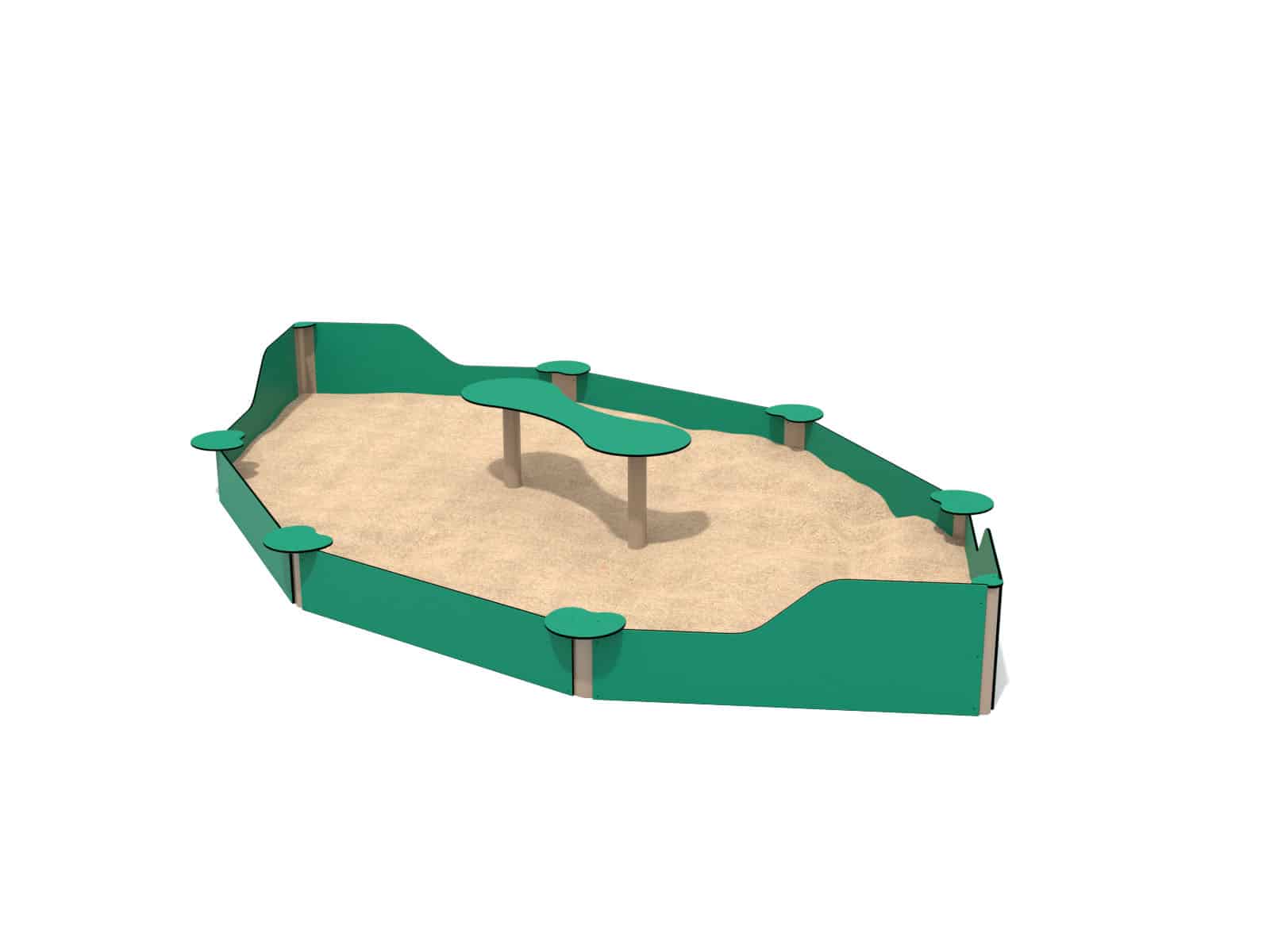 Recycling-Sandkasten für den Spielplatz Ansicht 2