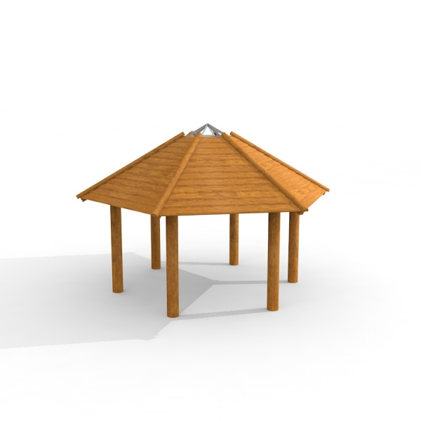 Sechseckiger Pavillon Ansicht 2