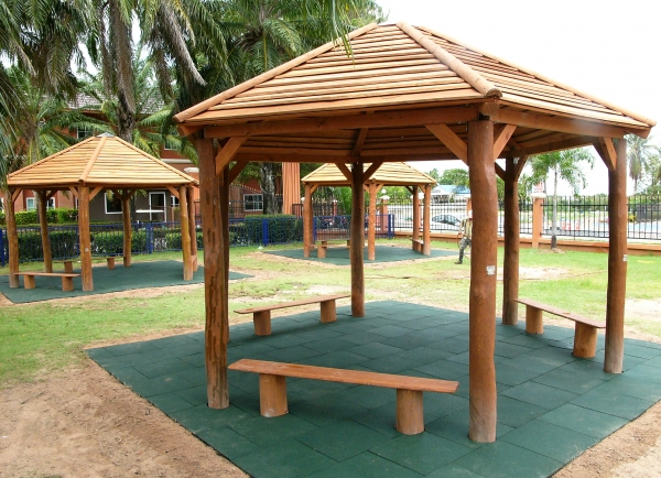 Sechseckiger Pavillon Ansicht 3