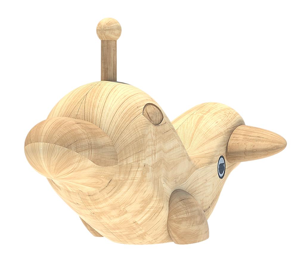 Federtierkörper Delfin Ansicht 4