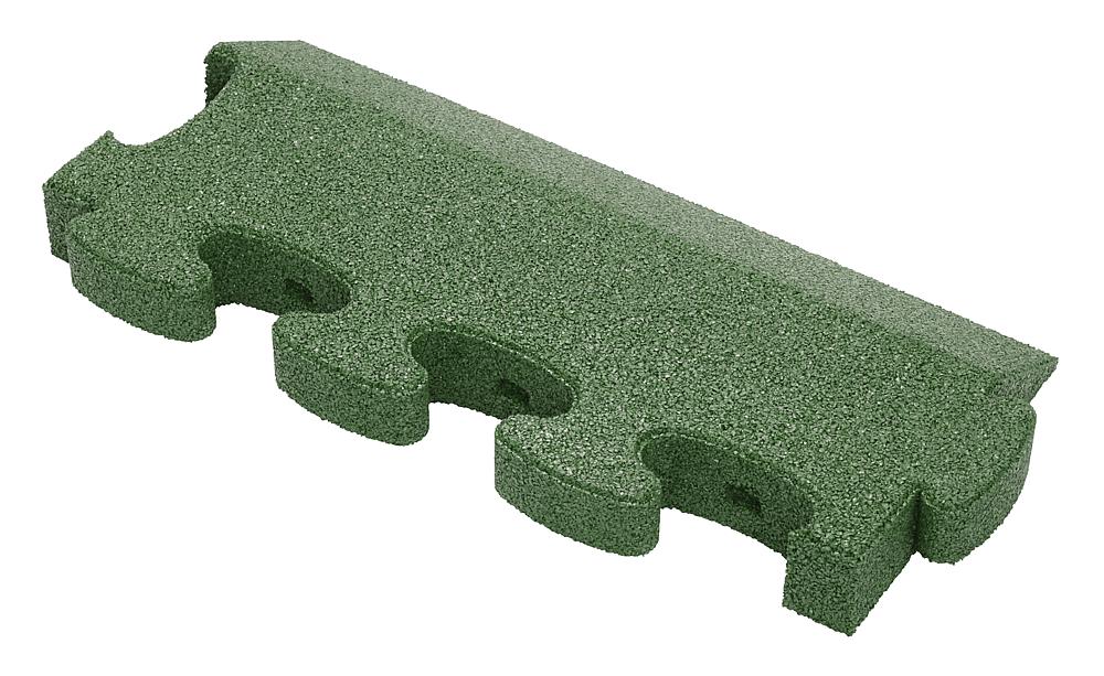 Puzzle Mat 3D Randplatte angeschrägt ohne Zwischenelement 60 mm grün Ansicht 4