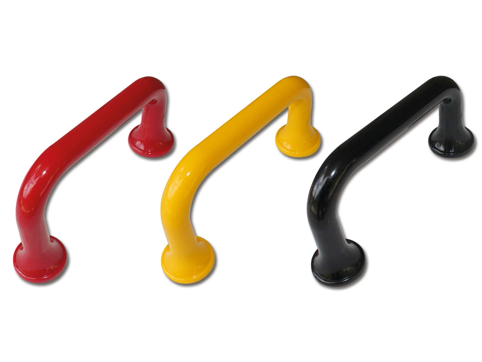 Handgriff gebogen, Farbe schwarz Ansicht 1