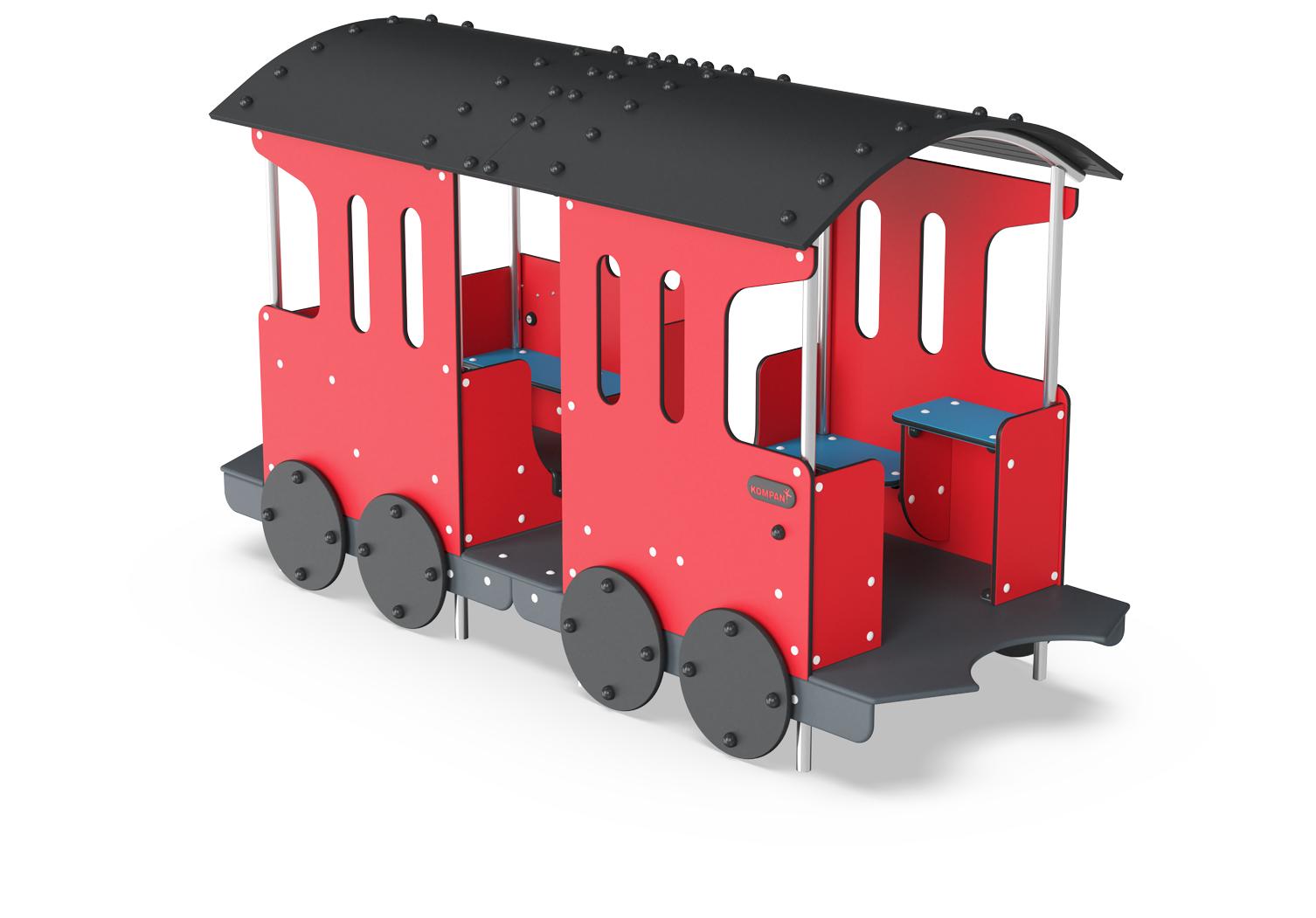 KOMPAN Eisenbahnwaggon Ansicht 2