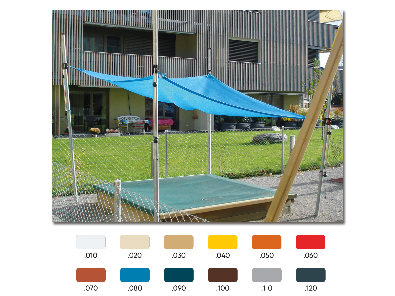 Sonnensegel Modell «S», passend zu Sandkasten 250 × 250 cm Ansicht 1