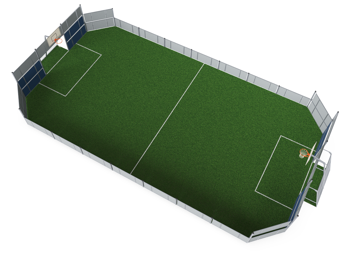 MUGA, 12 x 24 m, HDPE FRE600102 Ansicht 3