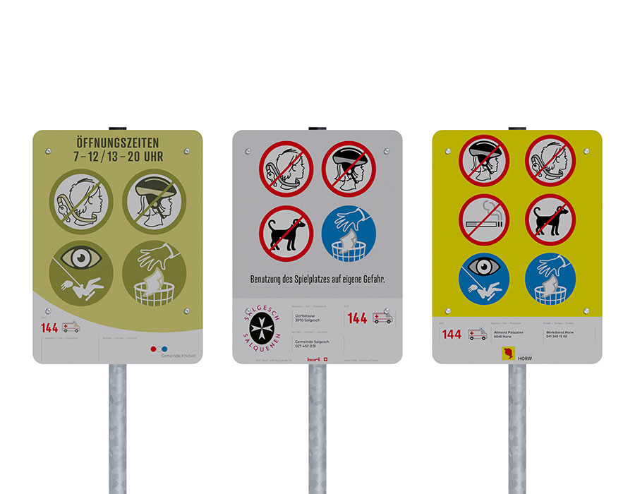 Spielplatztafel Design nach Wahl Ansicht 2