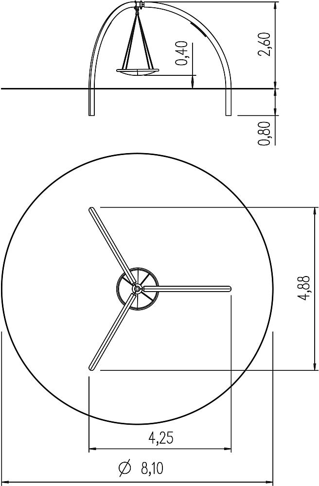Rondellschaukel mit Nesthocker Ansicht 5