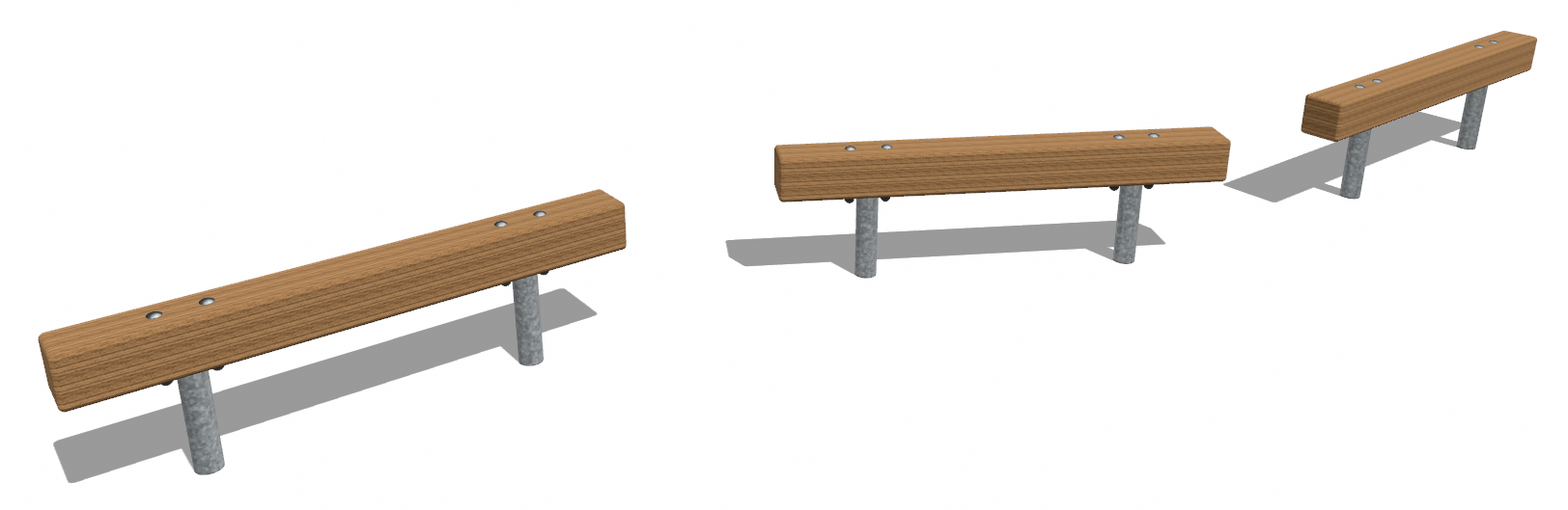 Balancierschlange aus Kantholz, 3 Stk. à 100cm Ansicht 2
