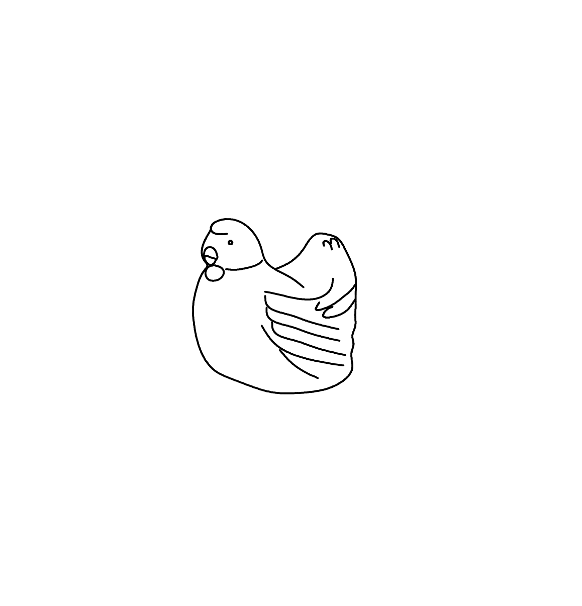 Streichelstein Huhn Ansicht 2