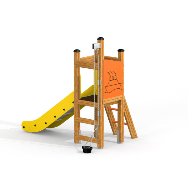 Pi Spielturm mit Rutsche Ansicht 2