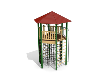 XL Sechseckturm 011 mit Kurvenrutsche Ansicht 5