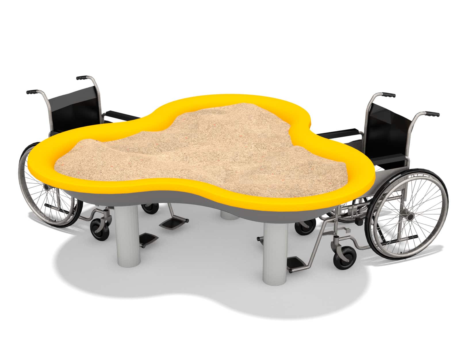 Rollstuhl-Sandkasten für den Spielplatz Ansicht 2