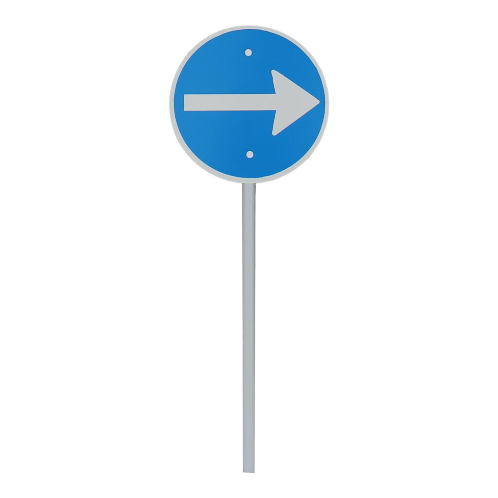 Rechts fahren - Verkehrsschild Ansicht 2