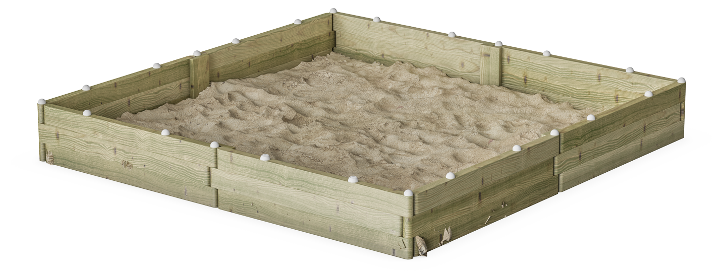 Sandkasten (224 cm x 224 cm) KPL509 Ansicht 2