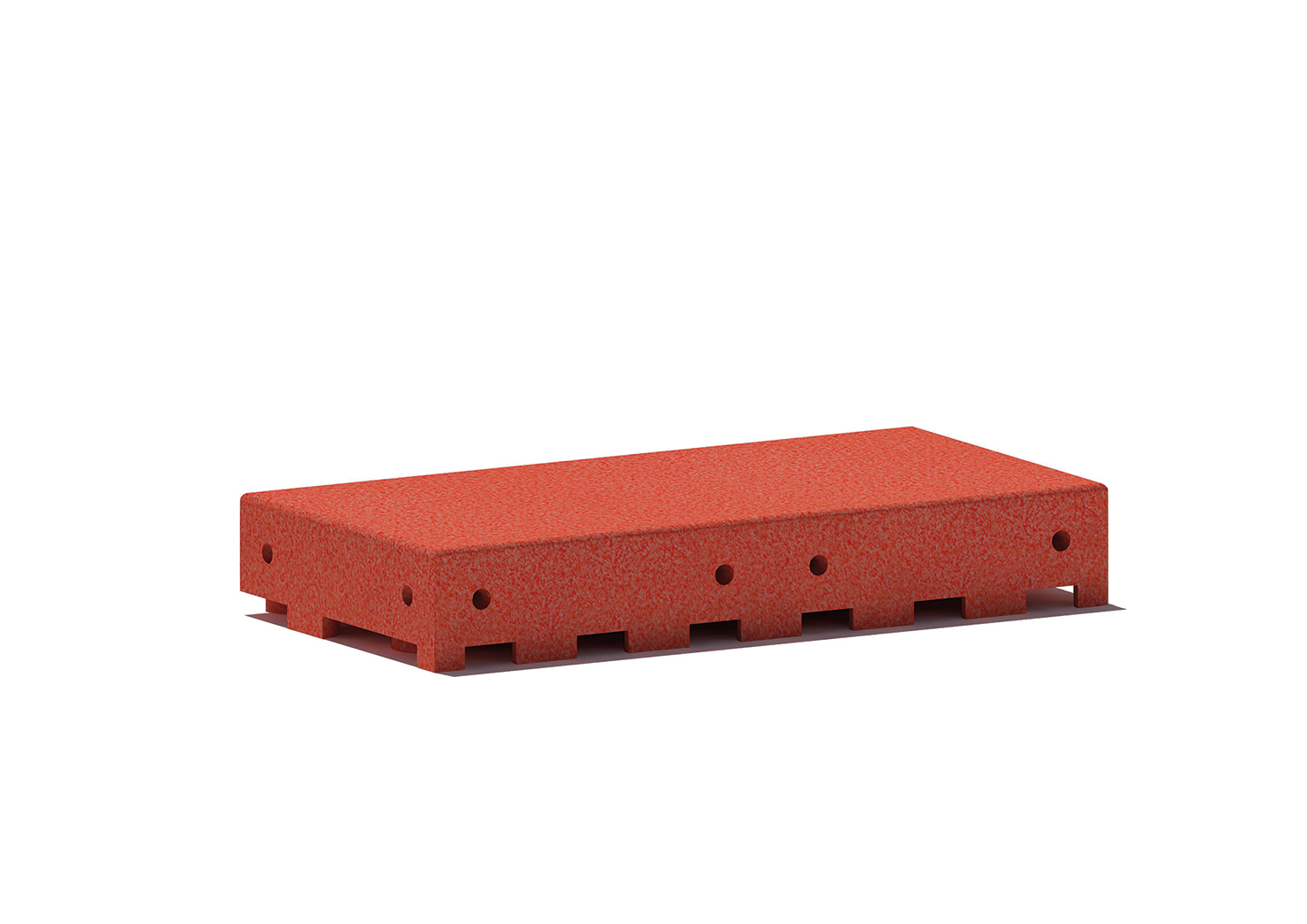 Fallschutzplatte 70 mm, Rot, 250 x 500 mm, FF 210 Ansicht 2