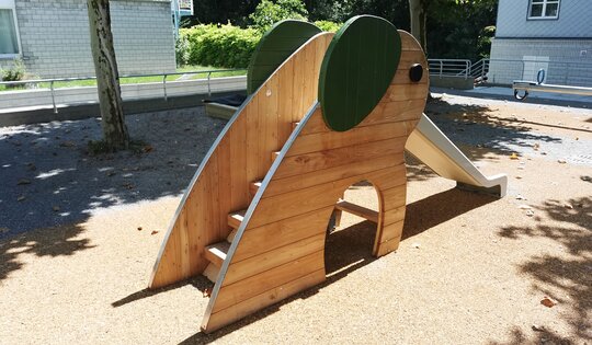 bimbo Rutsche Edelstahl - wood Ansicht 2