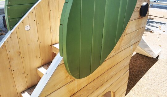 bimbo Rutsche Edelstahl - wood Ansicht 4