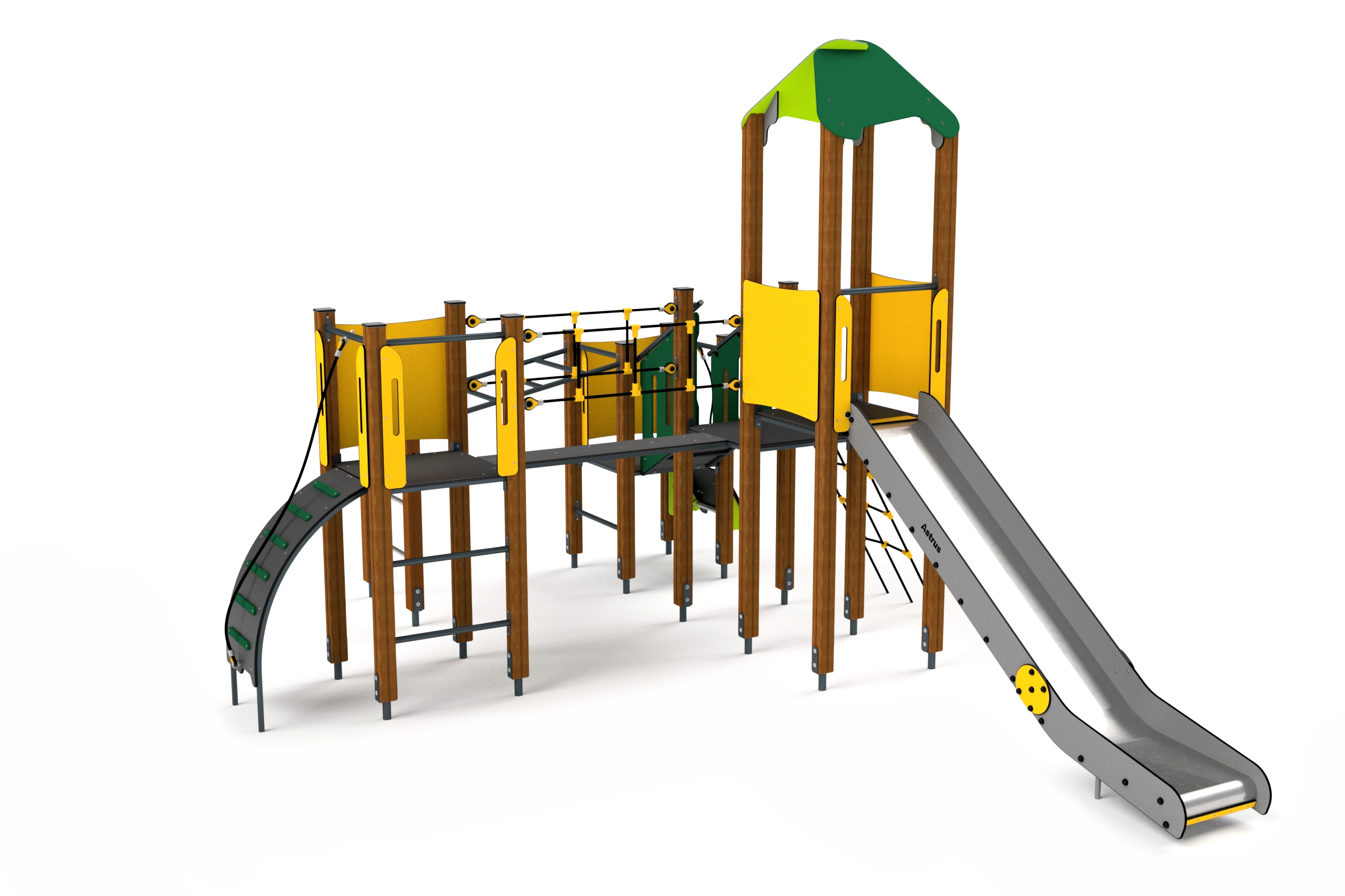 10016 Kletterkombination mit Seilen, Brücke und Rutsche Ansicht 2