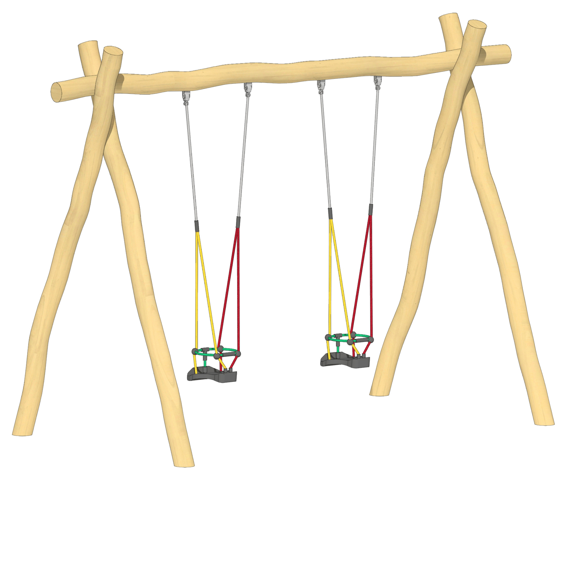 Schaukel 2-fach LH250cm, 2 Kleinkind-Schaukelsitze Ansicht 2