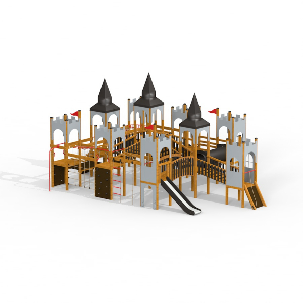 Schloss Windsore Spielplatz mit Spieltürme und Rutsche Ansicht 2