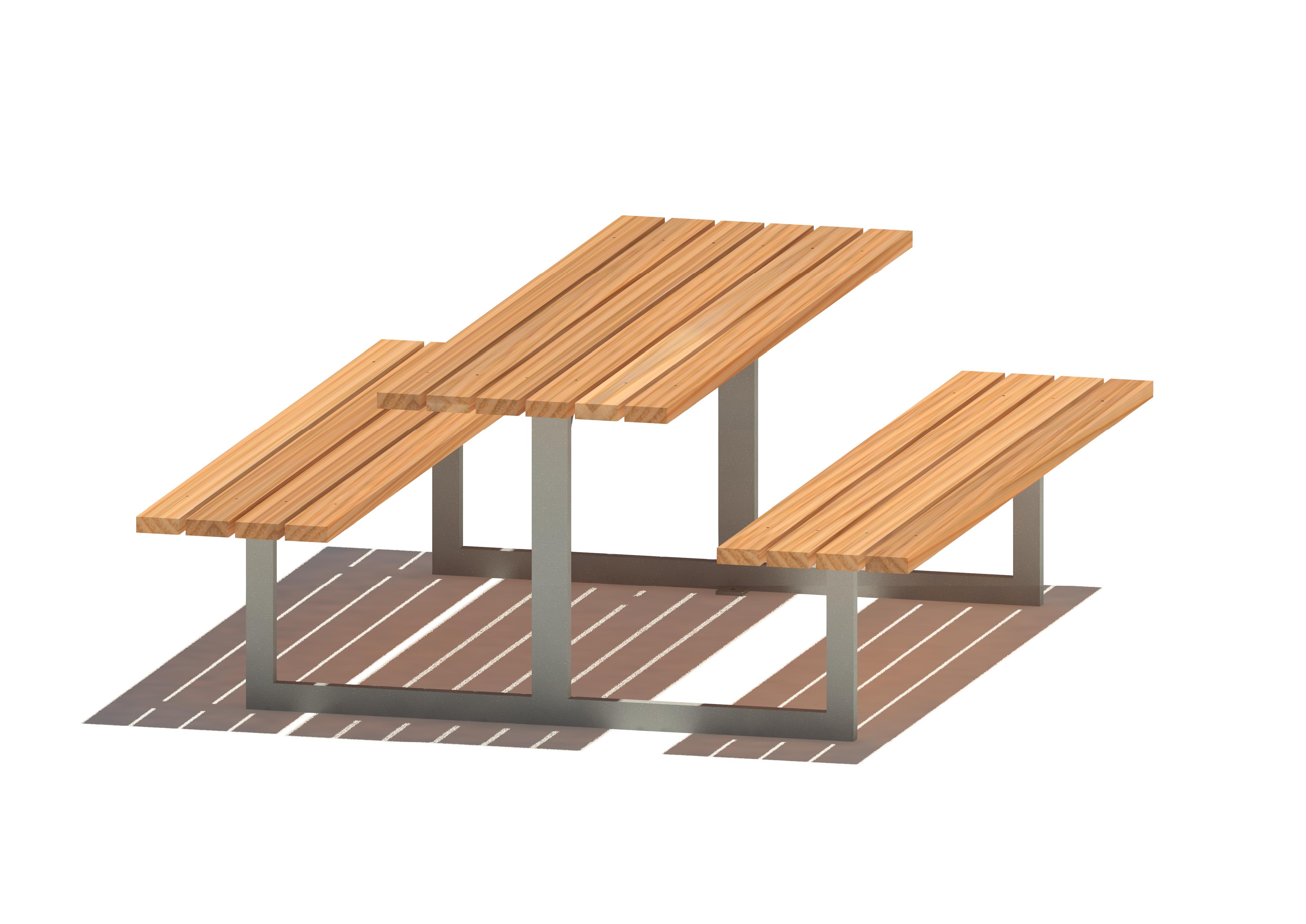 Bank-Tisch-Bank-Kombination 15001 Ansicht 4