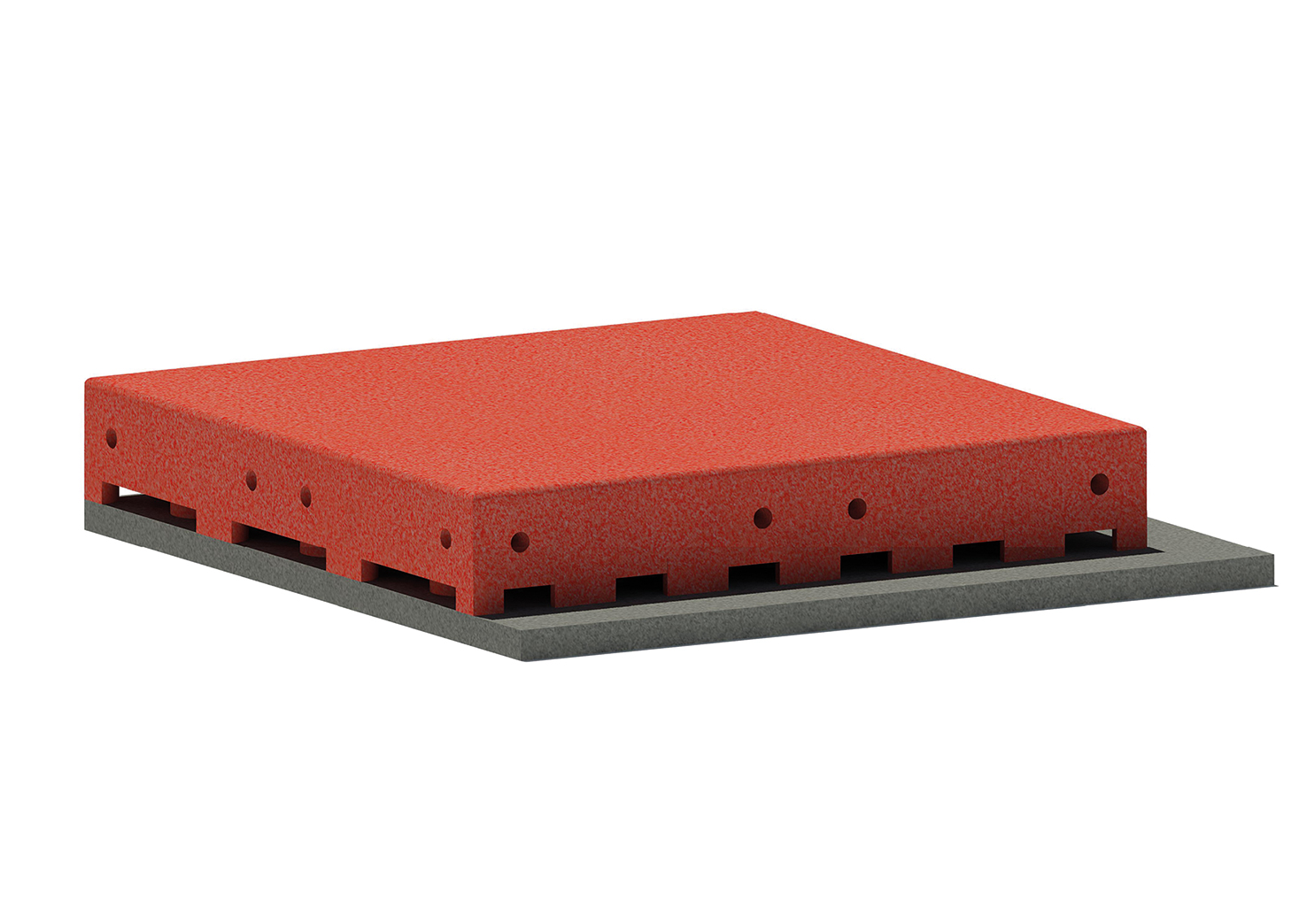 Softsystem 90 mm, Rot, 500 x 500 mm, FF 300 Ansicht 2