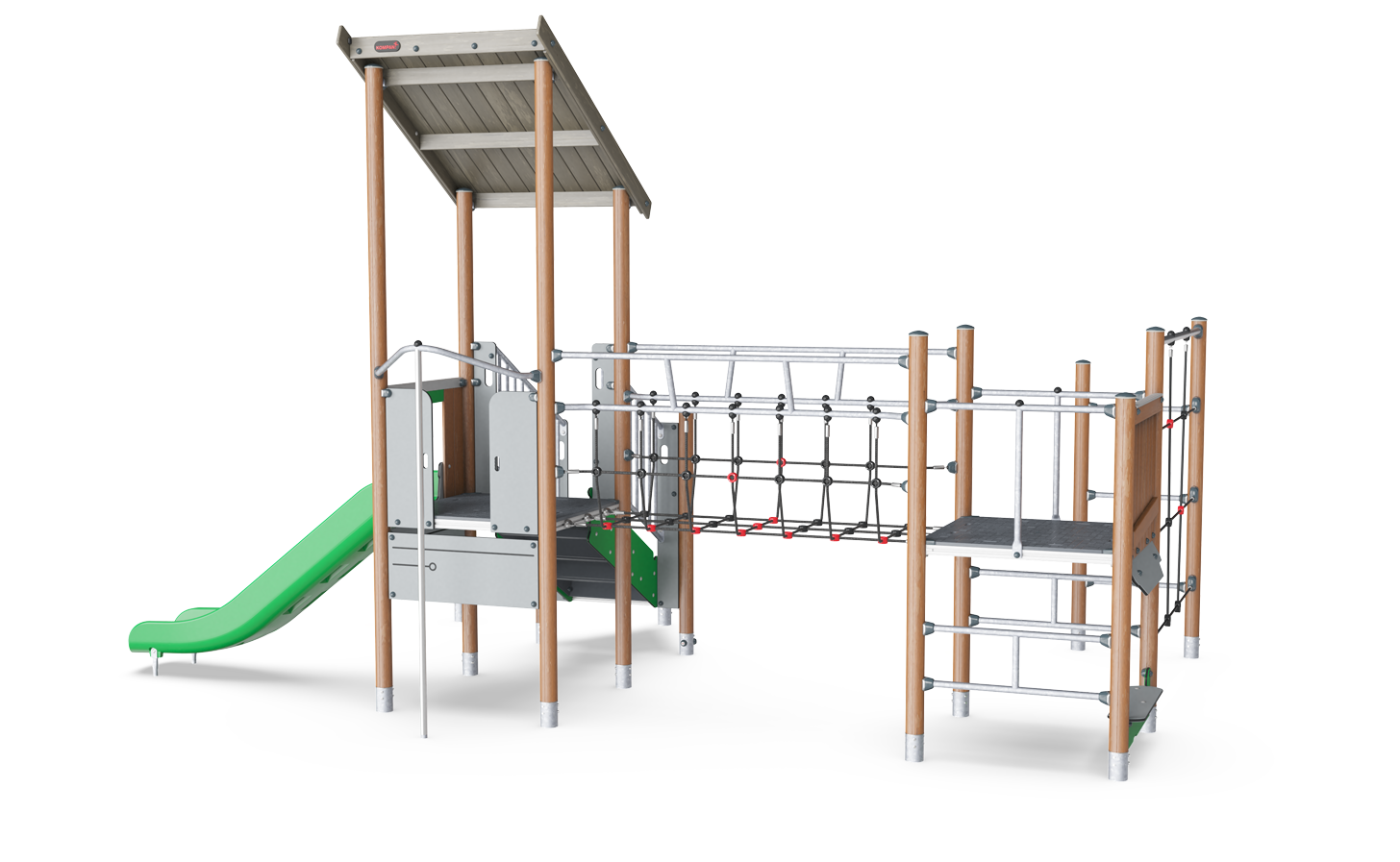 2-Turm-Spielanlage mit Netz & Stufen PCW212121 Ansicht 3