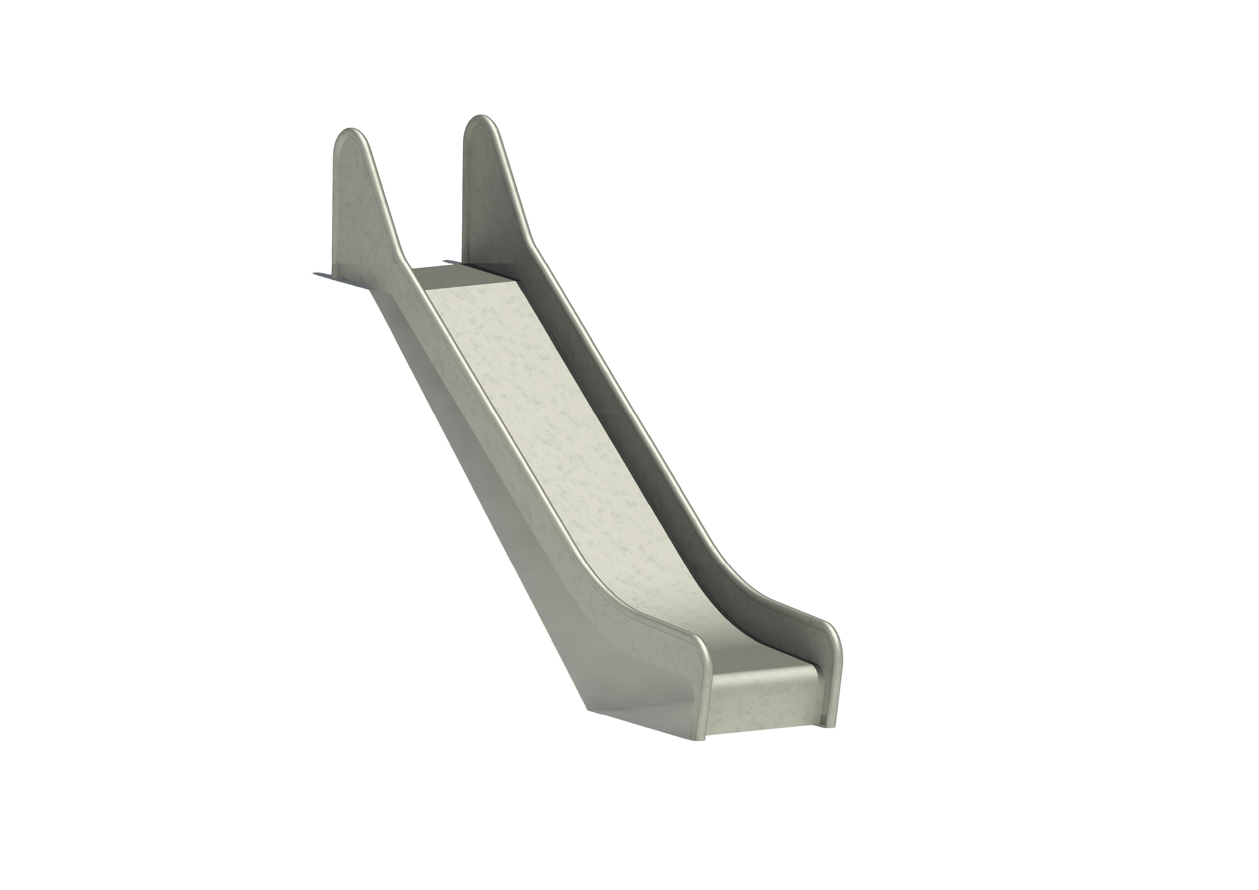 Hangrutschbahn Edelstahl, ABH 120 cm, Breite 50 cm Ansicht 2
