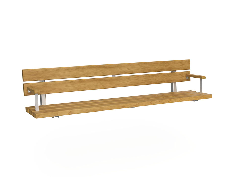 Parkbank Wandmontage Sedero Kiefer Ansicht 2