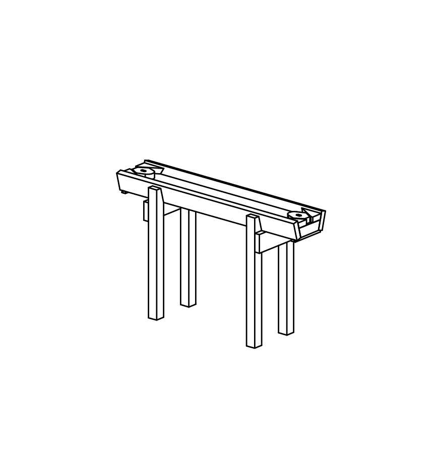 Wasserrinne massiv Ansicht 2