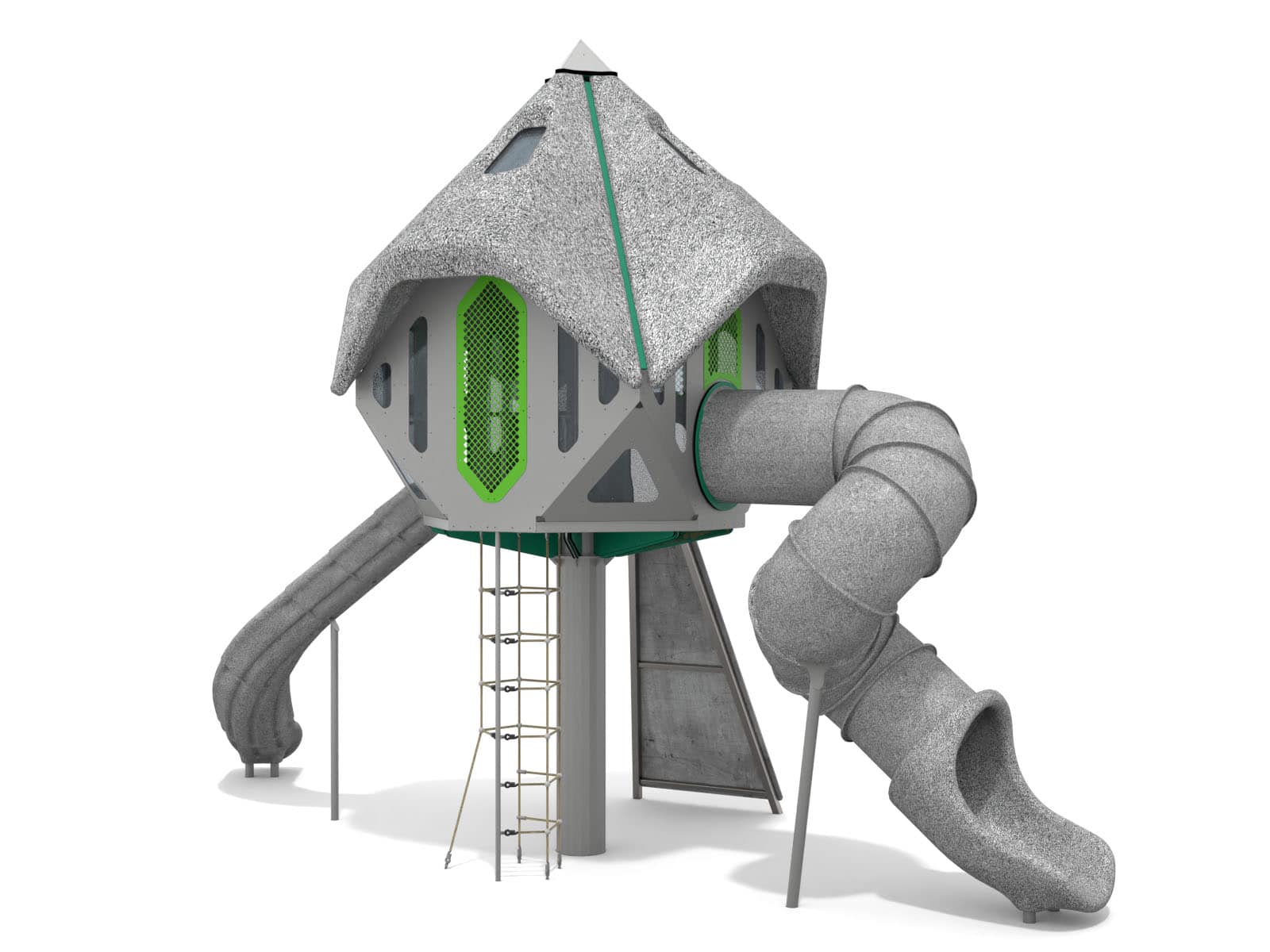 Recycling-Turm mit Rutsche für Spielplatz Ansicht 2