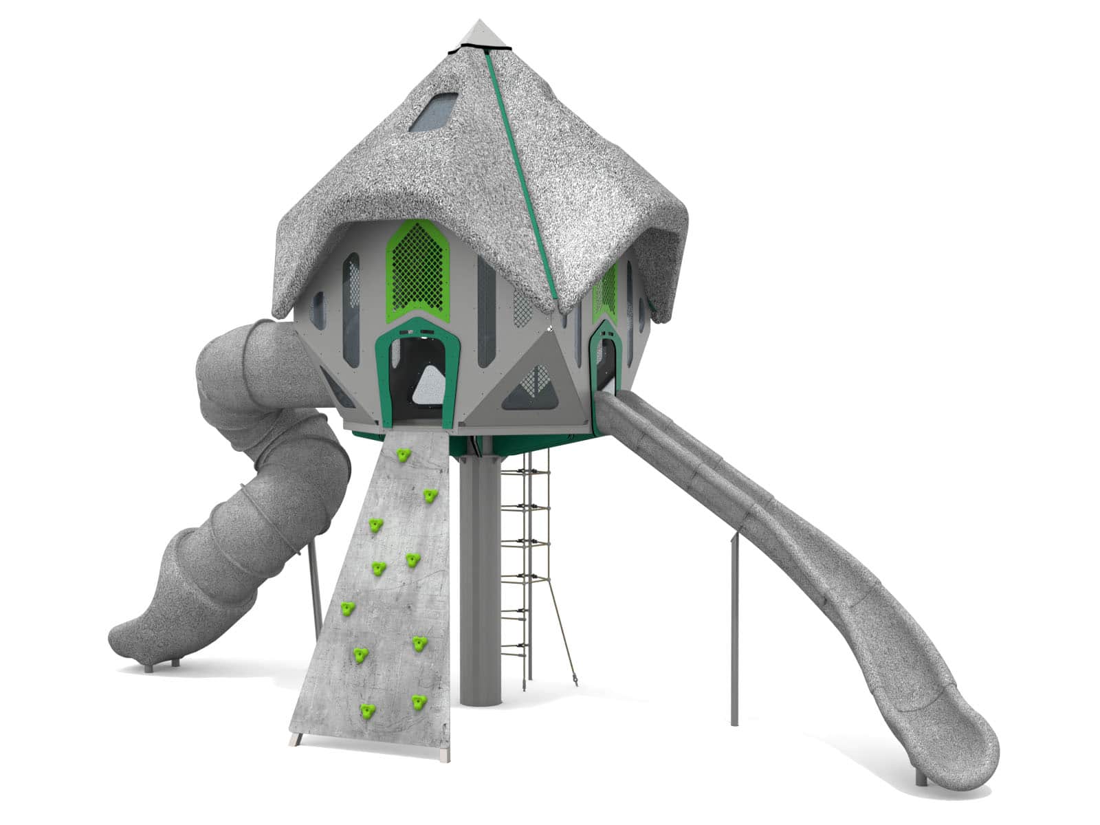 Recycling-Turm mit Rutsche für Spielplatz Ansicht 3