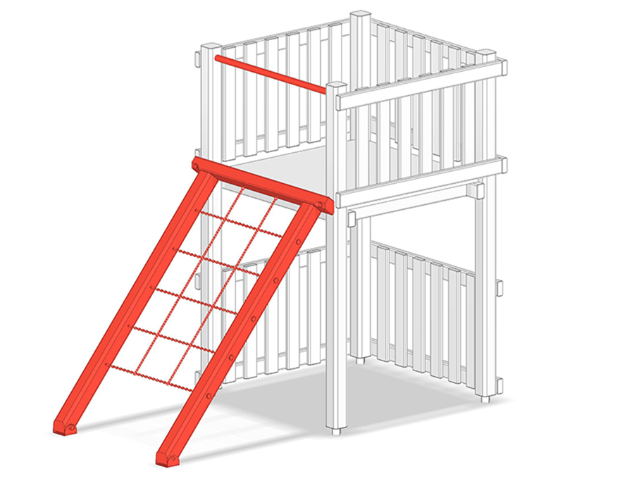 Ketten-Kletternetzabteil Ansicht 2