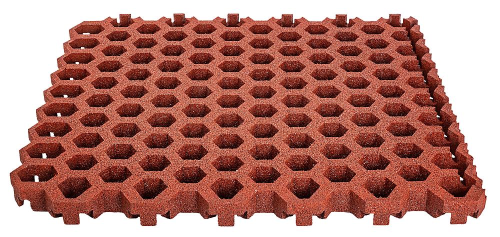 Rasengitterplatte Hexagon 65 mm rotbraun, Fallhöhe bis 240 cm Ansicht 4